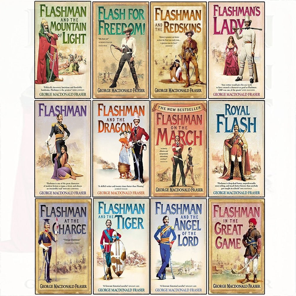 Flashman Papers by George MacDonald Fraser - Complete Set Series Lot 1-12