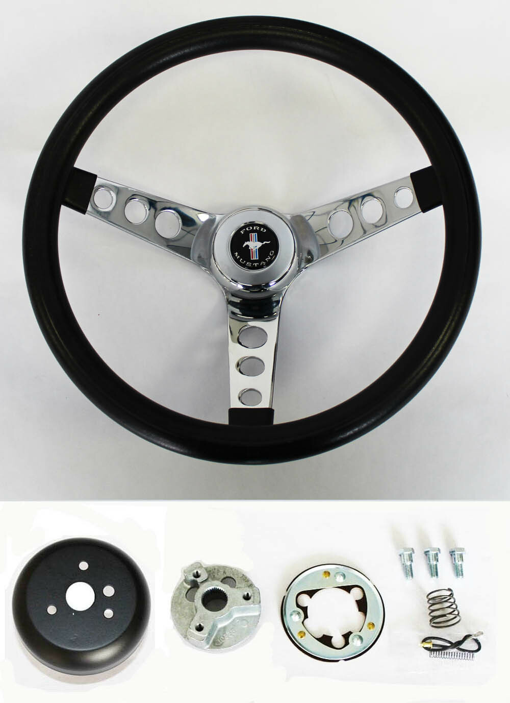 Grant 1965-1969 Ford Mustang Steering Wheel Black Grip 13 1/2