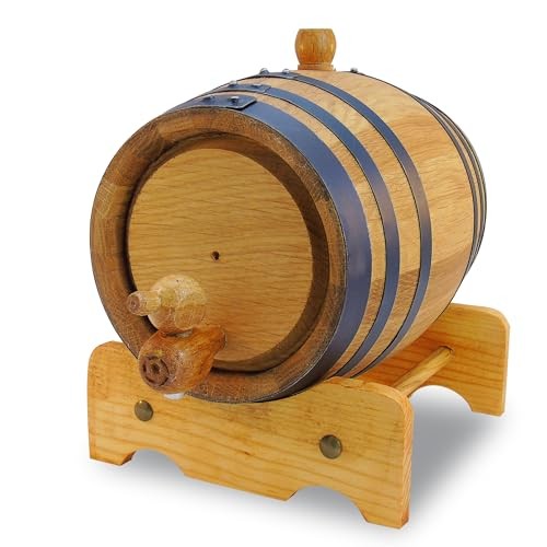 Premium Charred American Oak Aging Barrel (2 Liter) - No Engraving/Includes 12