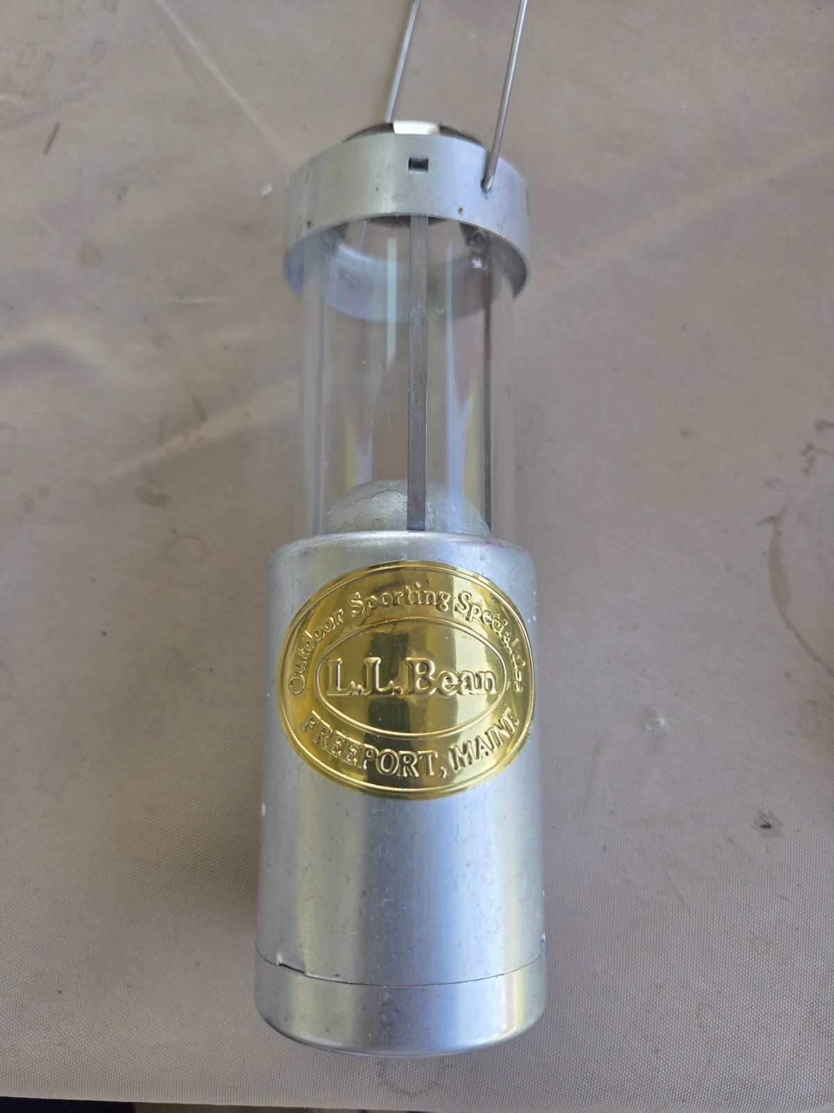Vintage L.L. Bean Alpine Candle Lantern Aluminum + Branded Candles & Boxes
