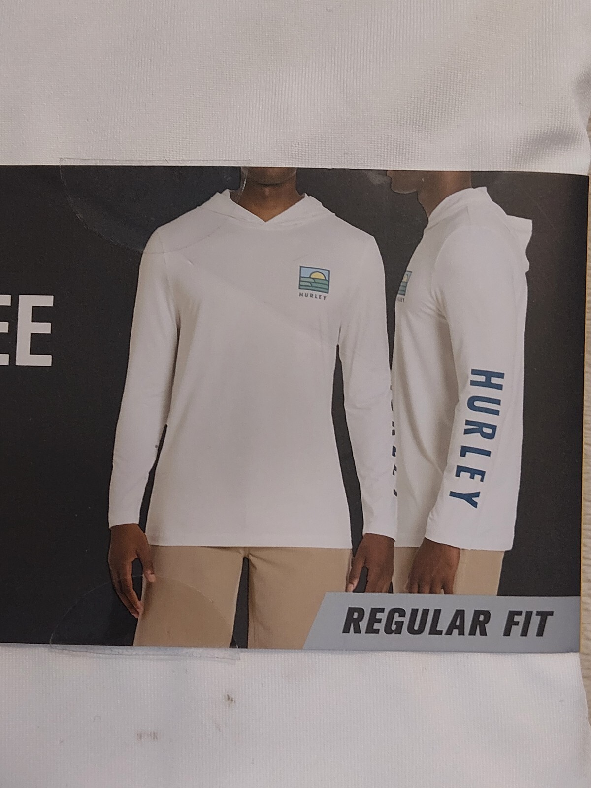 Hurley Long Sleeve Hooded UV Tee - White, Medium, Regular Fit Hurley Long Sleeve Hooded UV Tee - White, Medium, Regular Fit