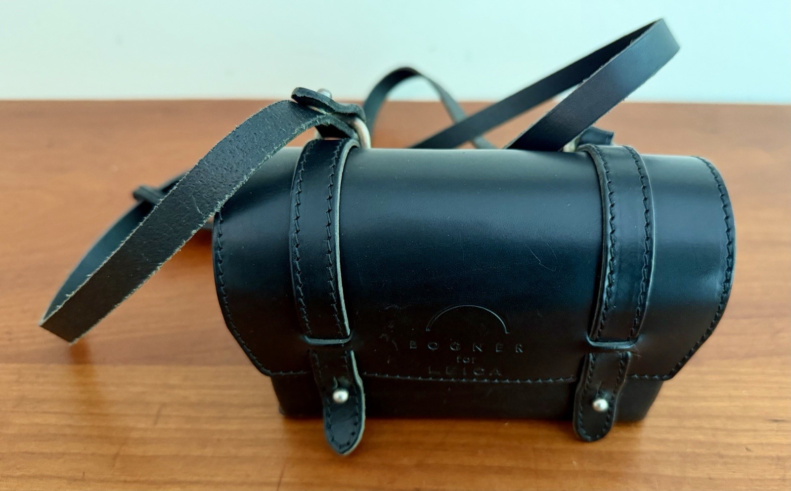 Bogner for Leica Genuine Leather Camera Shoulder Bag Black For Leica Minilux