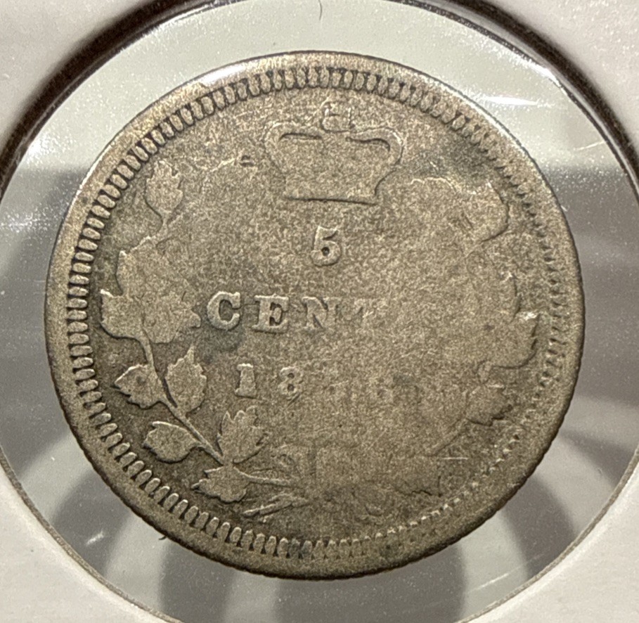 1858 5 Cents Canada Silver 5C Coin Queen Victoria Silver Nickel (F423) 1858 5 Cents Canada Silver 5C Coin Queen Victoria Silver Nickel (F423)