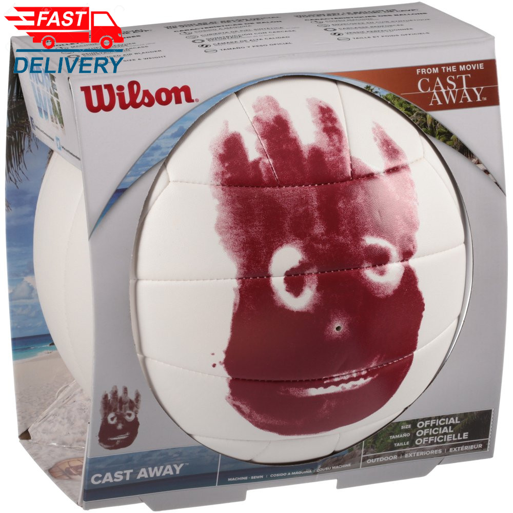 Wilson Cast Away Replica Outdoor Volleyball, Official Size  🥇🥇🥇
