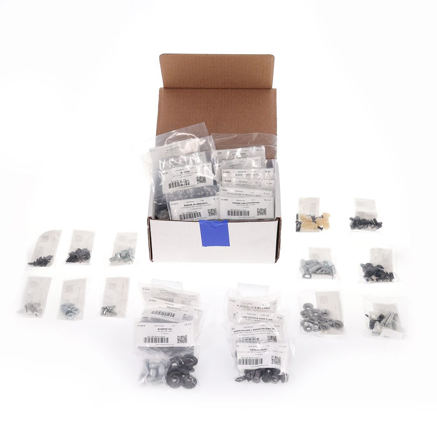 Auto Metal Direct H-66NB Master Body Hardware Kit 383 Piece for 1966 Chevy II