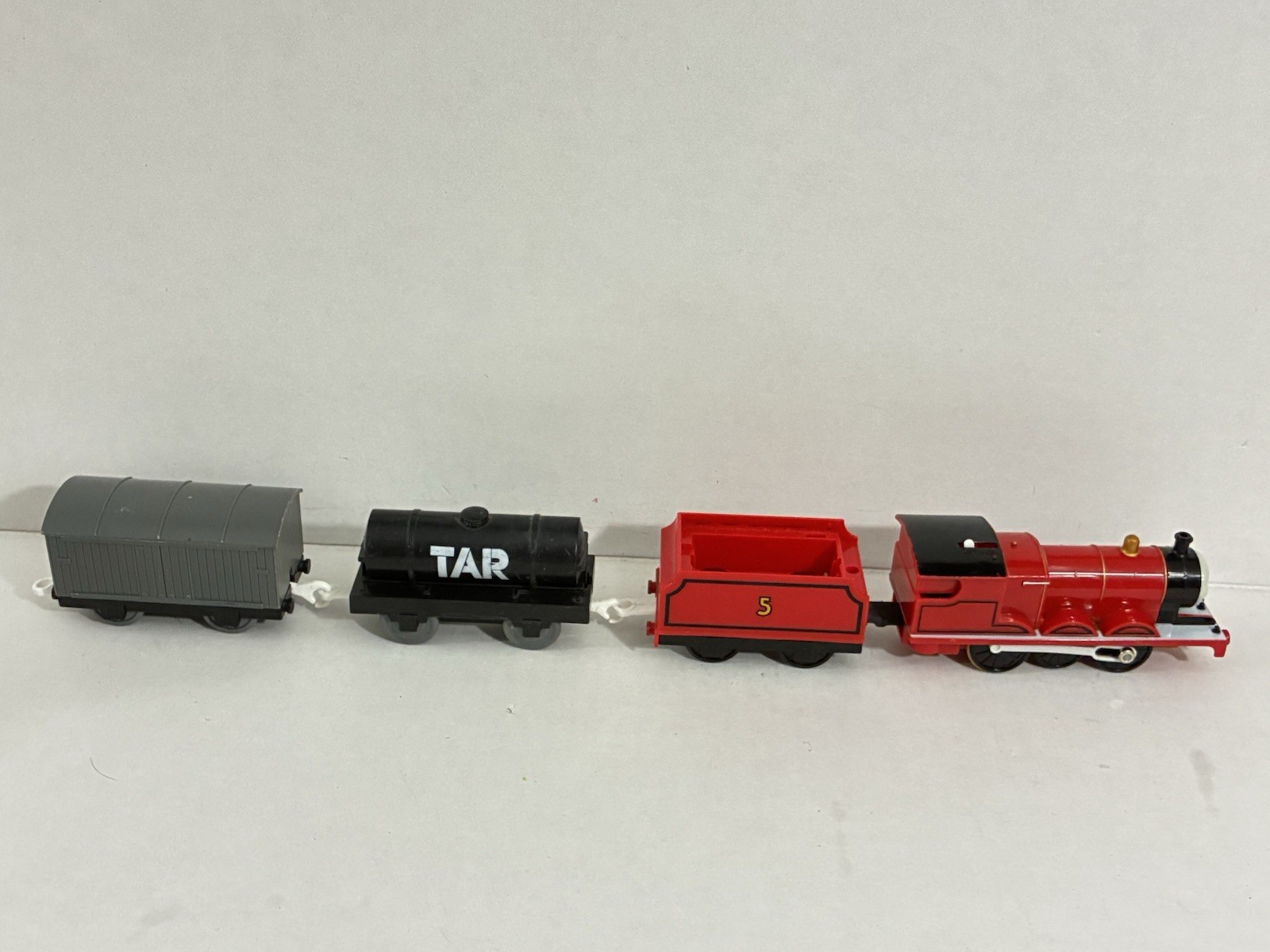 Tomy Thomas Plarail James Locomotive with Tar Tanker and Troublesome Boxcar