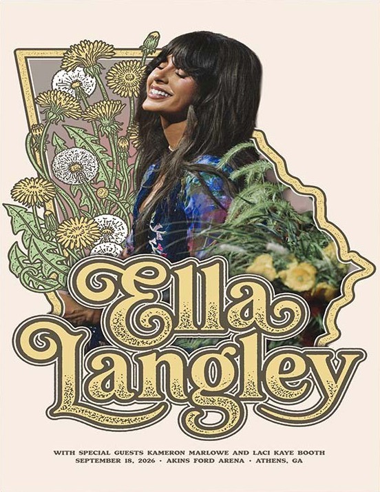 Ella Langley Poster Athens GA Concert 2026 Akins Ford Arena Music