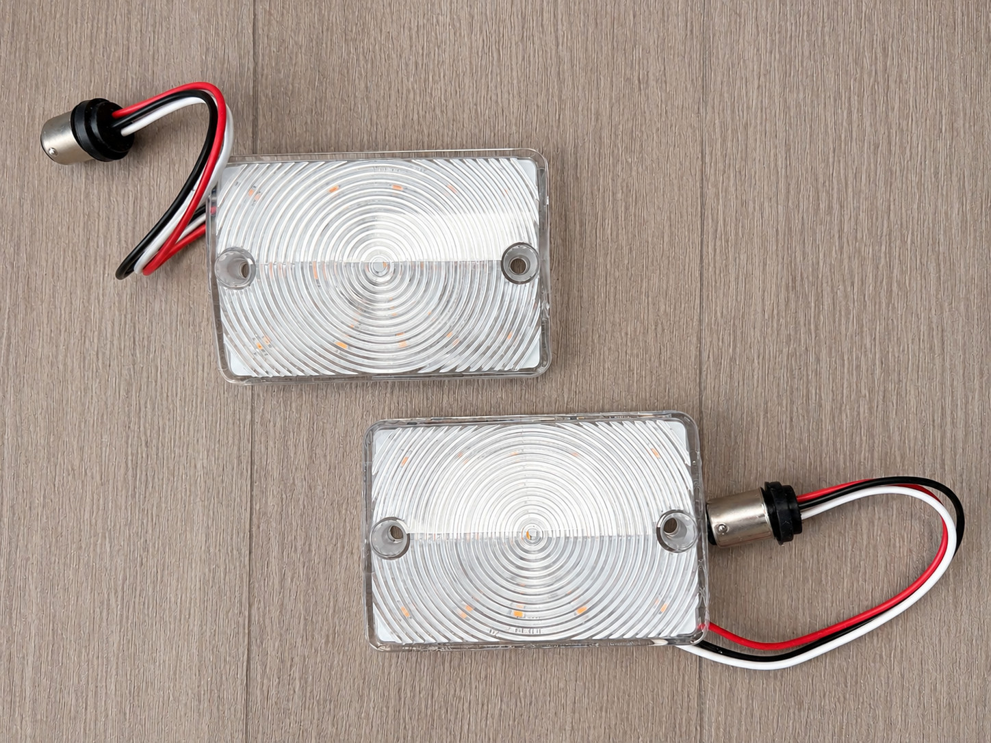 1954-55 Chevy Chevrolet GMC Pickup Truck LED Park Light Lenses Clear Pair LH RH 1954-55 Chevy Chevrolet GMC Pickup Truck LED Park Light Lenses Clear Pair LH RH