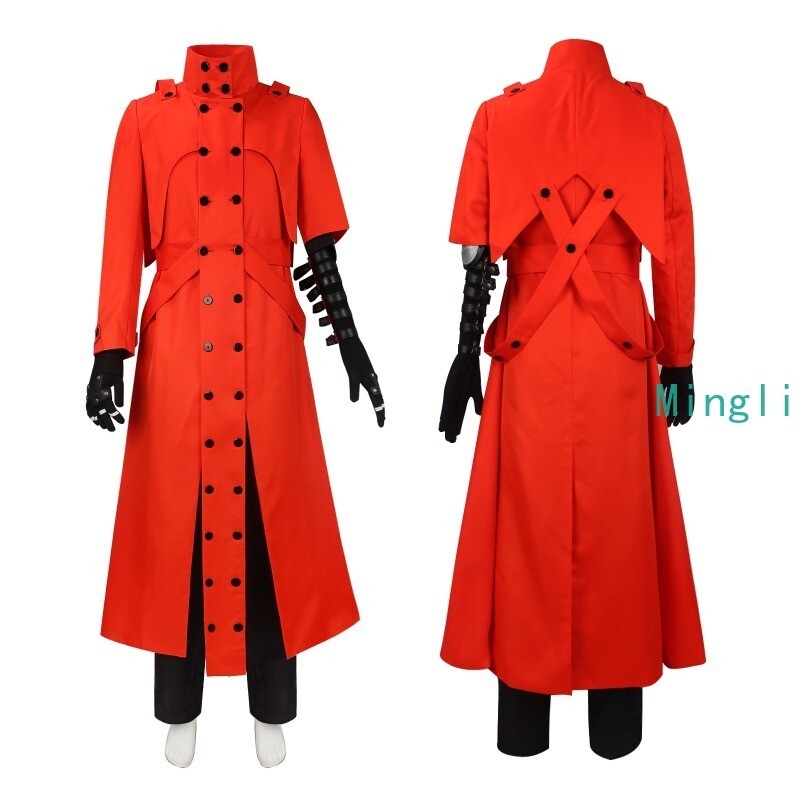 Anime Trigun Vash the Stampede Cosplay Costume Carnival Party Suit Halloween Red Anime Trigun Vash the Stampede Cosplay Costume Carnival Party Suit Halloween Red