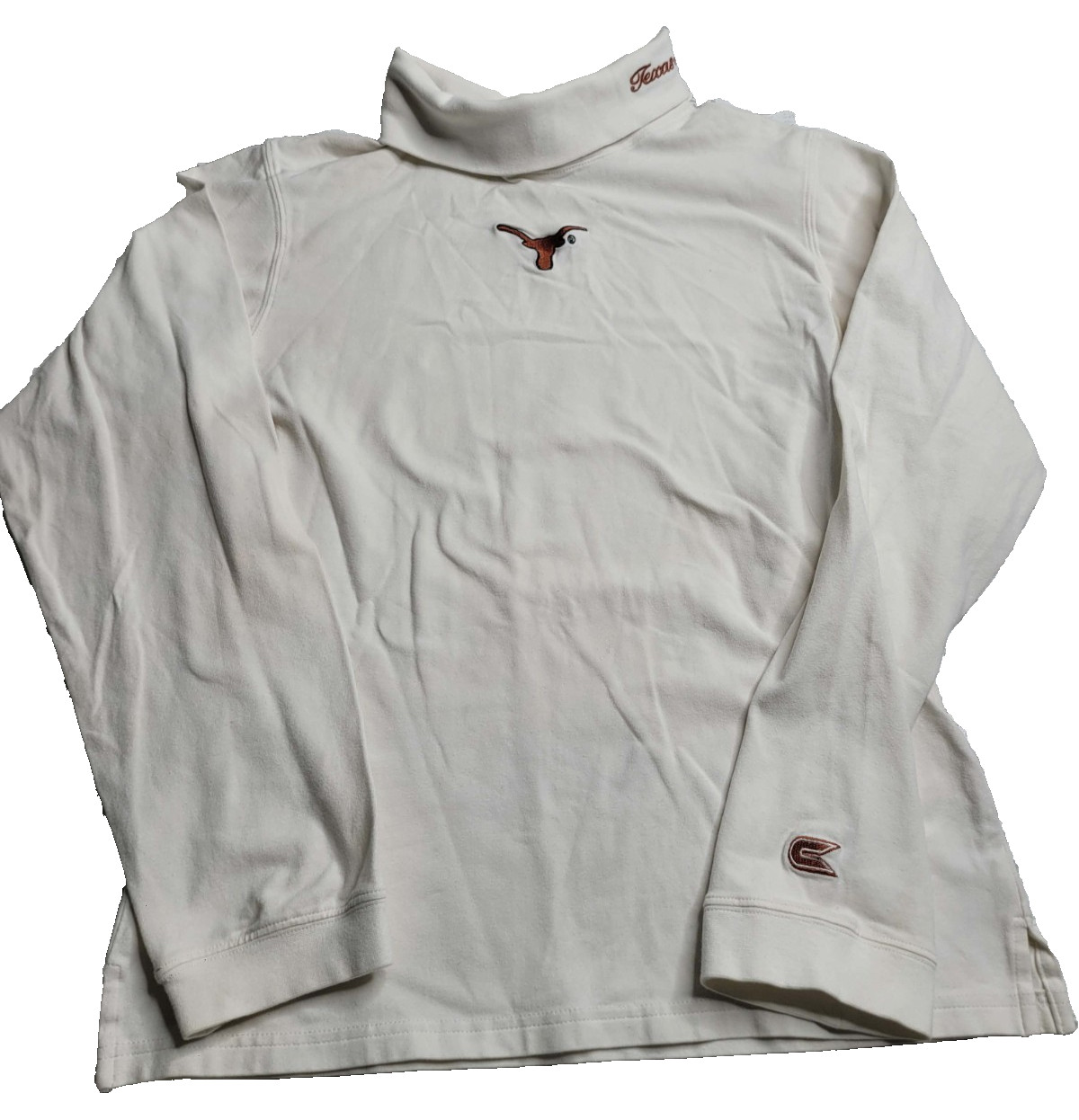 Colosseum University of Texas UT Longhorns Vintage Turtleneck Women\'s XL White