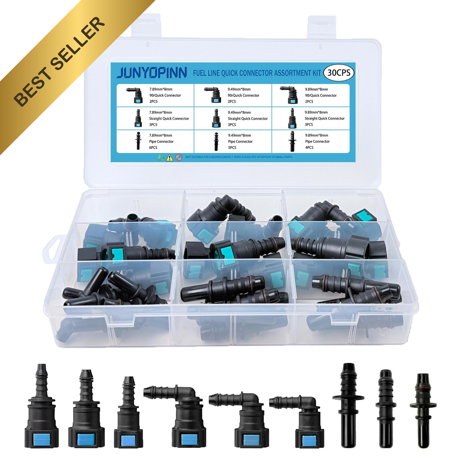 30 Pcs Fuel Line Quick Connector Assortment Kit Automotive Repair Tools Tubing