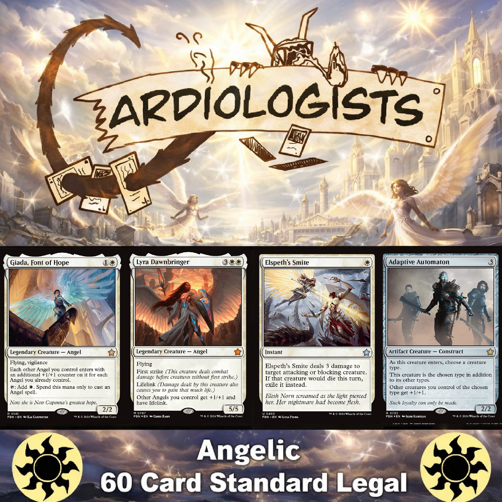 Angel Tribal | White | 60 Card Standard Legal Deck MTG | Magic the Gathering