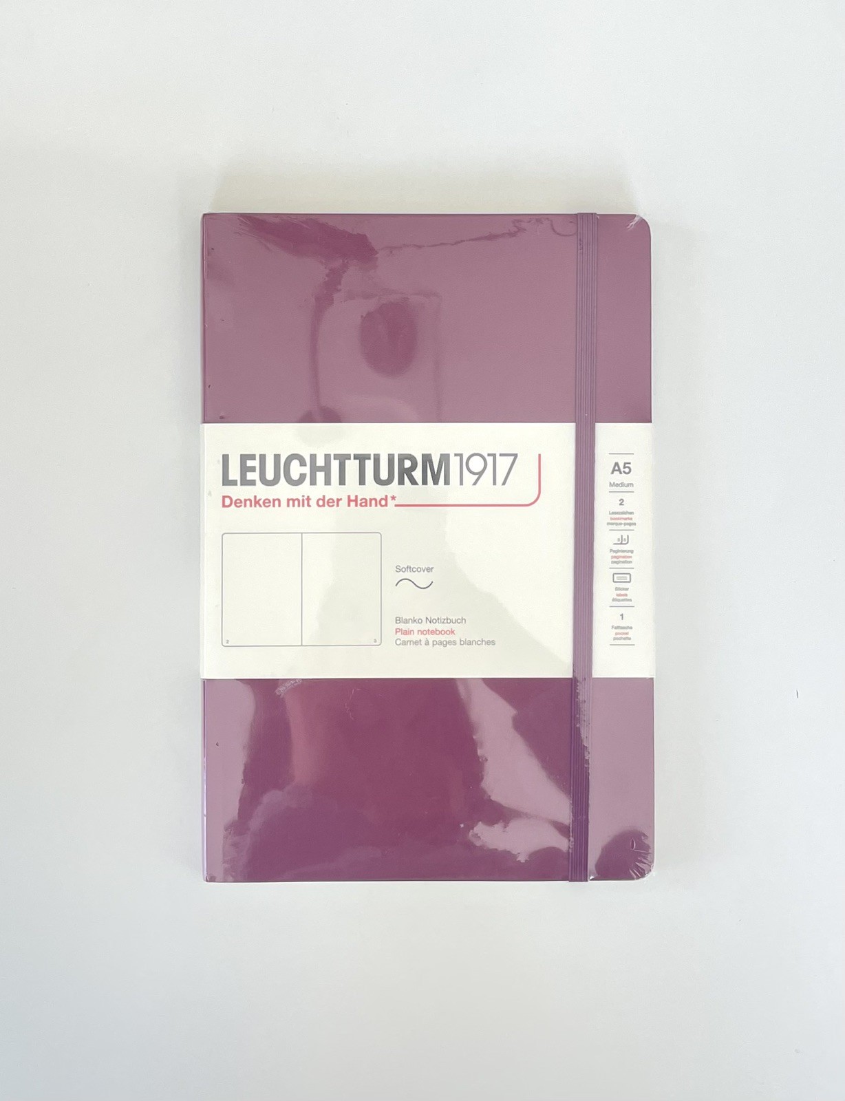 NEW Leuchtturm1917 Notebook, Softcover, 123 Pages, Port Red, Unlined, Sealed NEW Leuchtturm1917 Notebook, Softcover, 123 Pages, Port Red, Unlined, Sealed