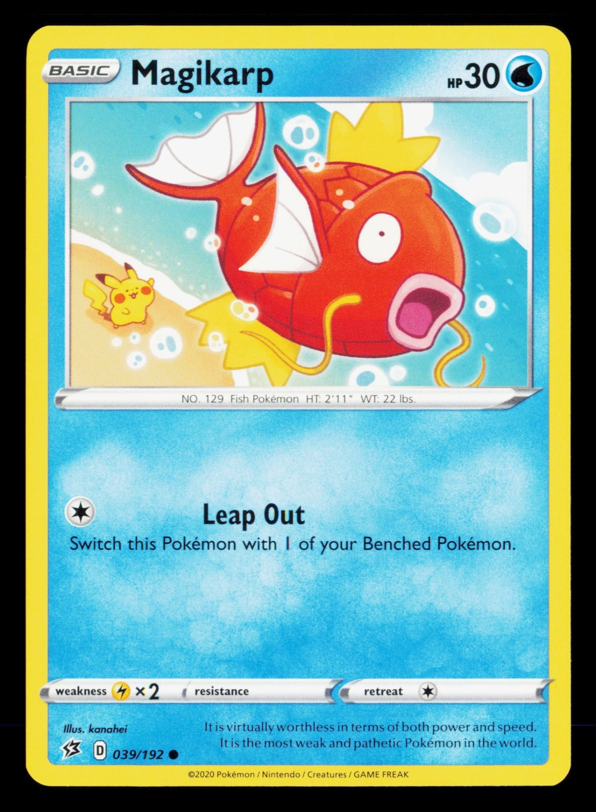 Magikarp 039/192 Common SWSH02: Rebel Clash Pokemon Near Mint