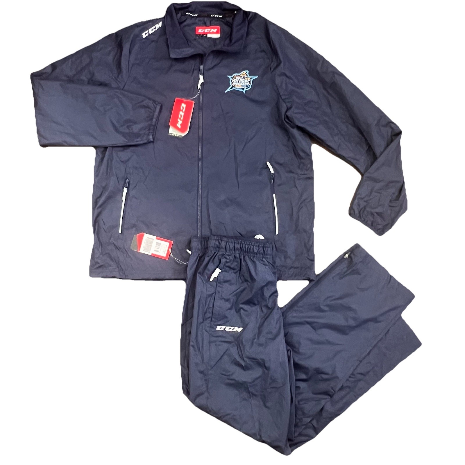 CCM Toledo Walleye ECHL 2019 All-Star Weekend Fins Hockey Warm Up Jacket Pants