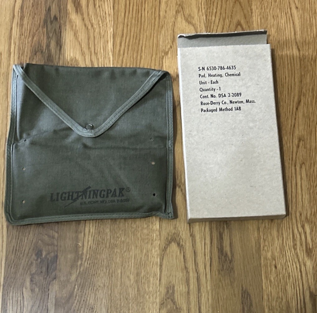 Vietnam War US Army Chemical Heat Pad 1962 Dated New In Box Vietnam War US Army Chemical Heat Pad 1962 Dated New In Box