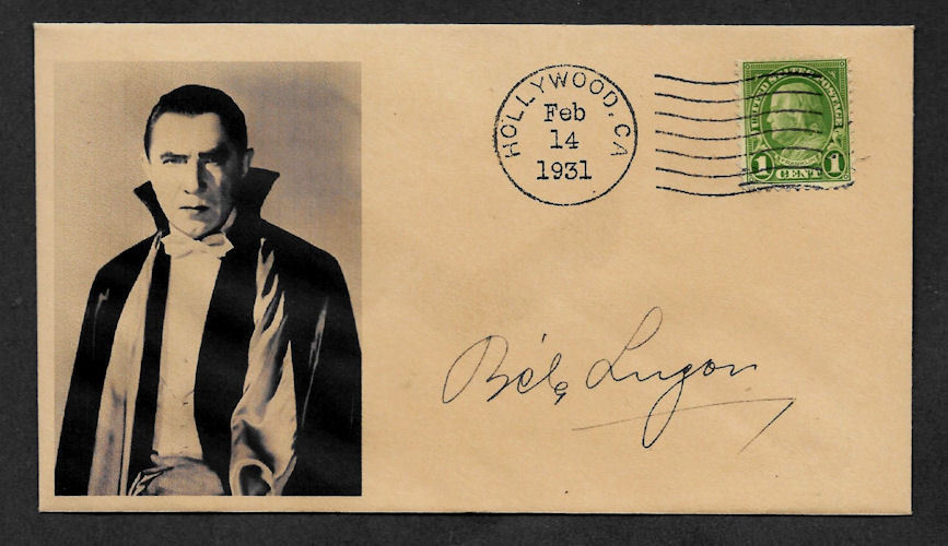 Dracula Bela Lugosi Collector Envelope Original Period 1931 Stamp OP1162