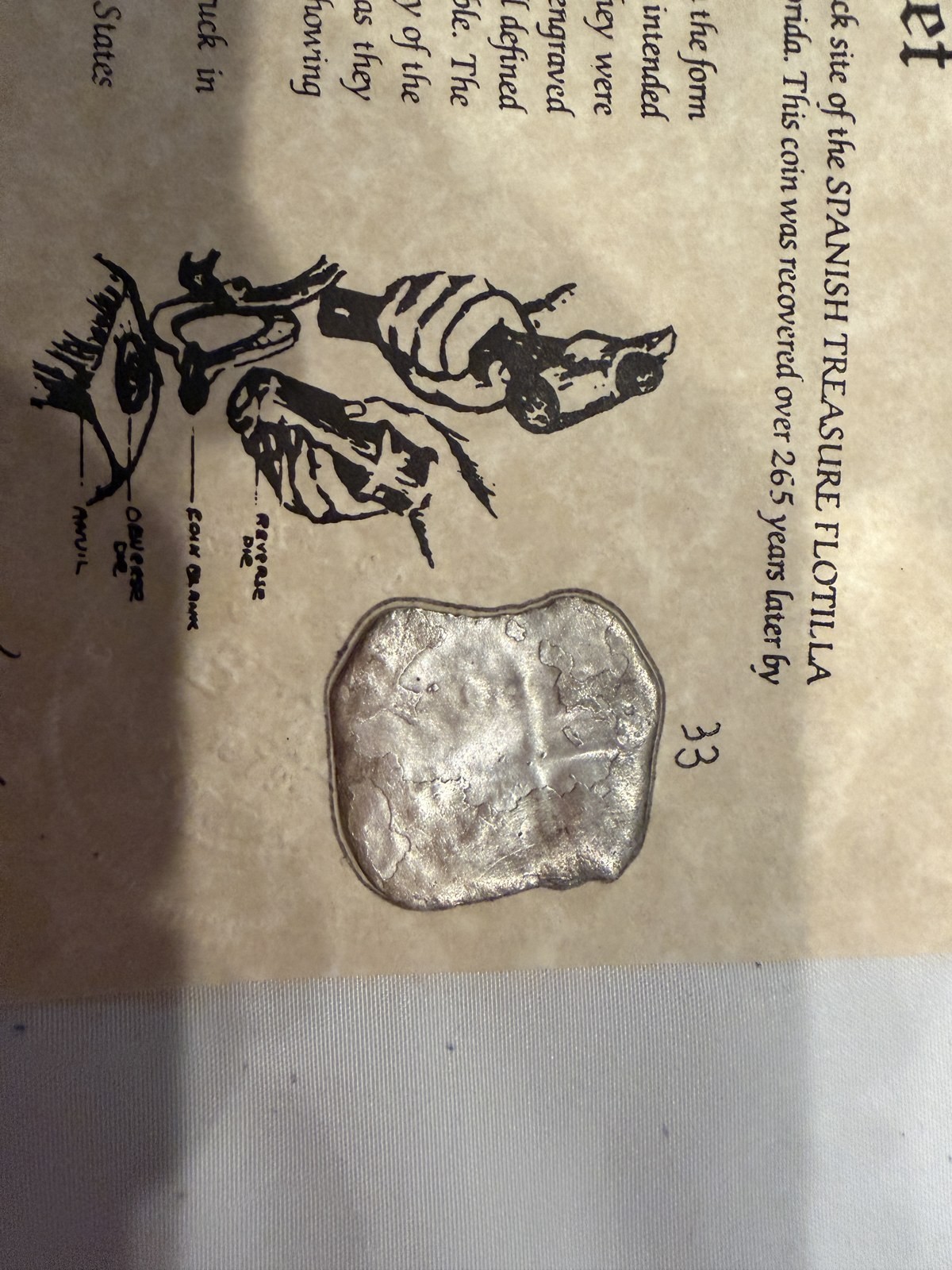 1715 Fleet Shipwreck Silver Cob 8 Reales Cobb Coin Co COA Mel Fisher Signed 5.6g