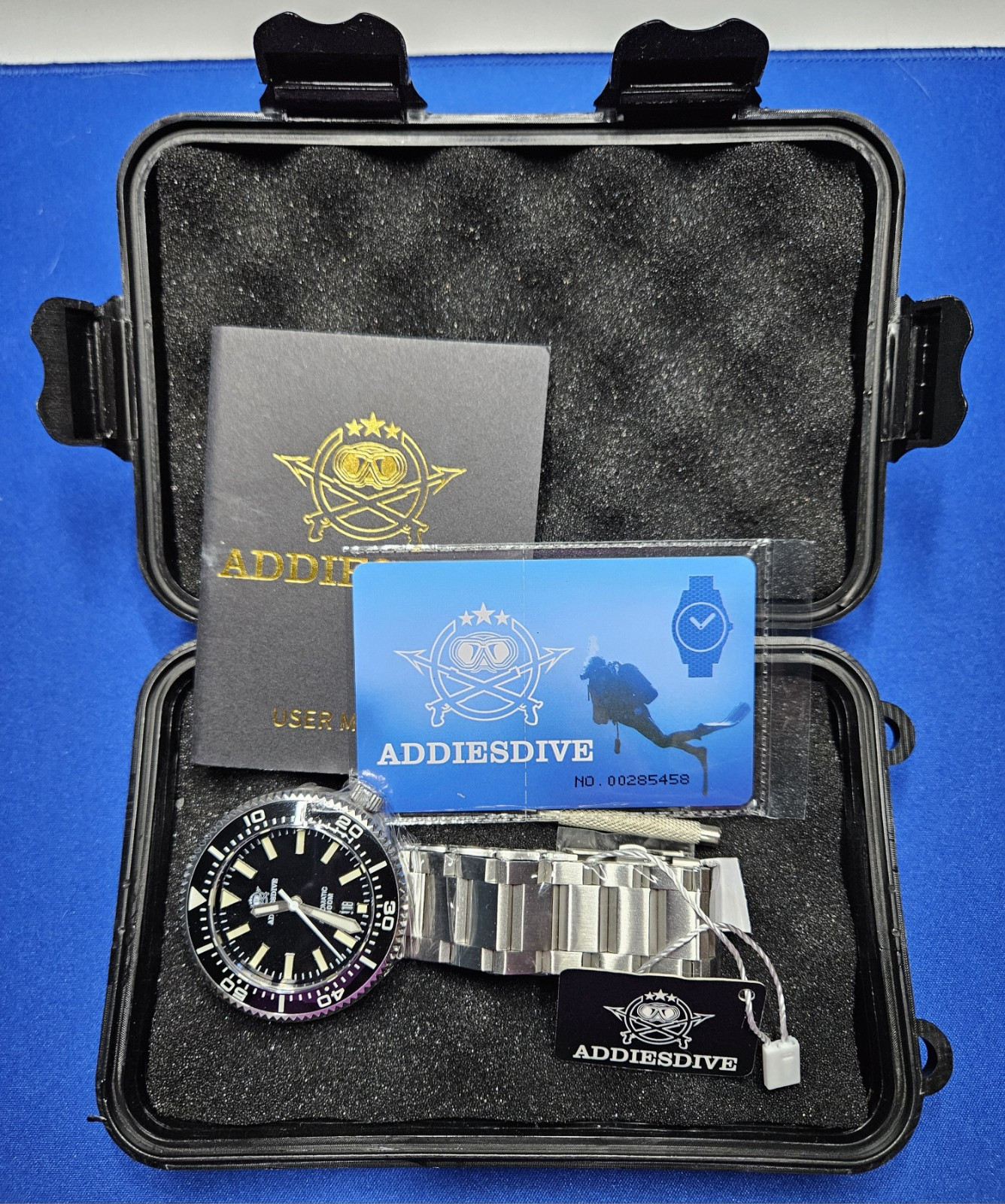 New ADDIESDIVE 1000M Tuna Diver Sapphire Watch Miyota Citizen Automatic Black 