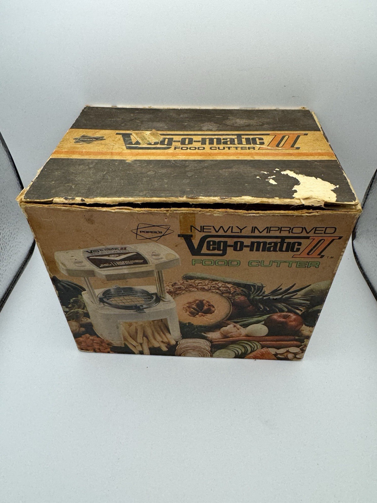 Popeil’s Improved Veg-O-Matic II 2 Food Cutter Original Box Vintage 1975 Popeil’s Improved Veg-O-Matic II 2 Food Cutter Original Box Vintage 1975