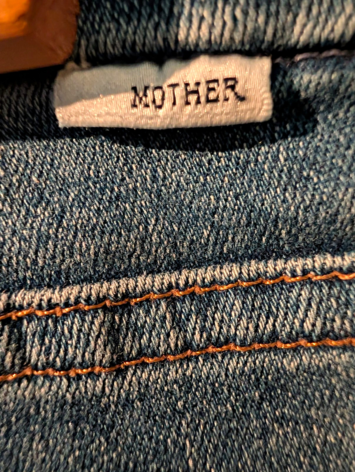 Mother Medium Wash  Skinny -The Looker-Cotton Denim Jeans, 5-Pocket