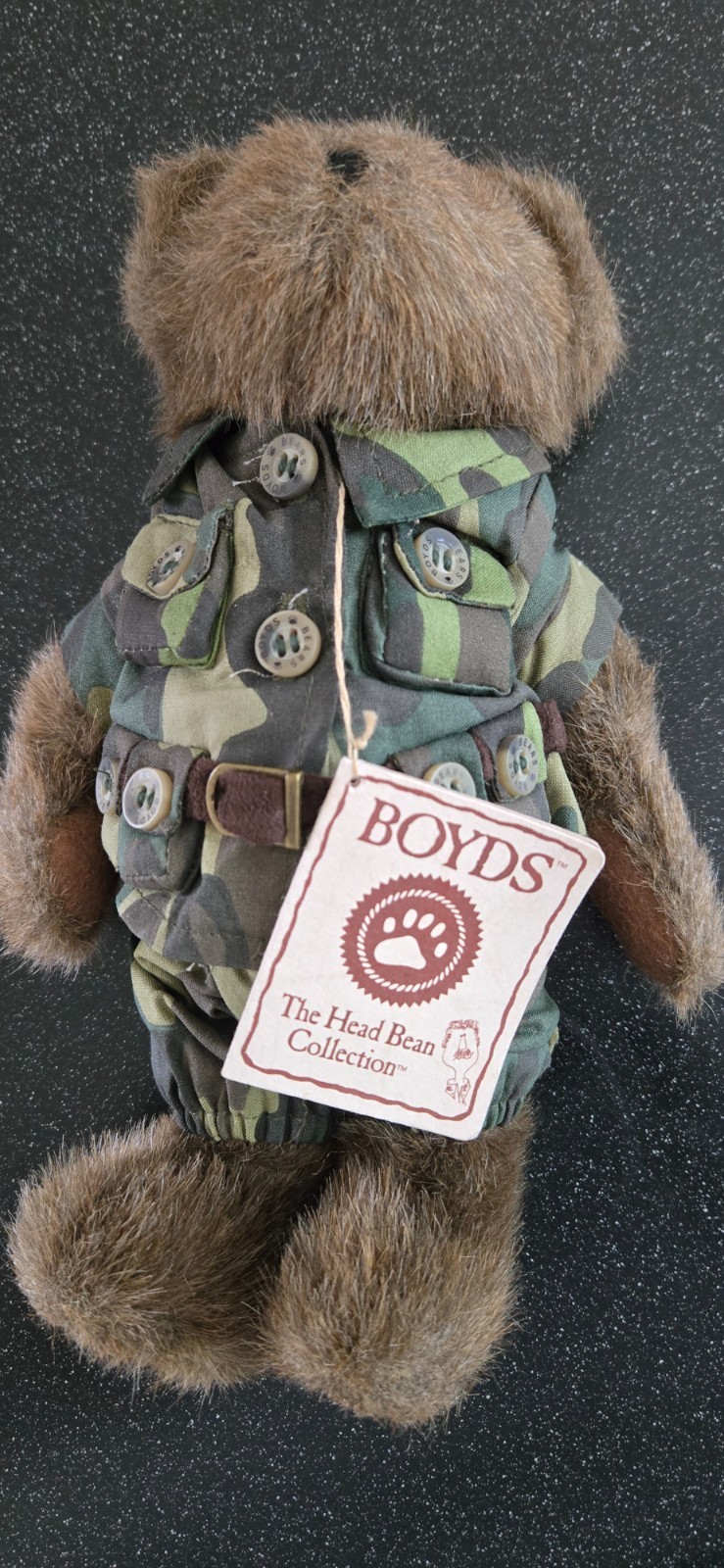 Boyds Bear, The Head Bean Collection, Best Dressed Series, Military, jointed