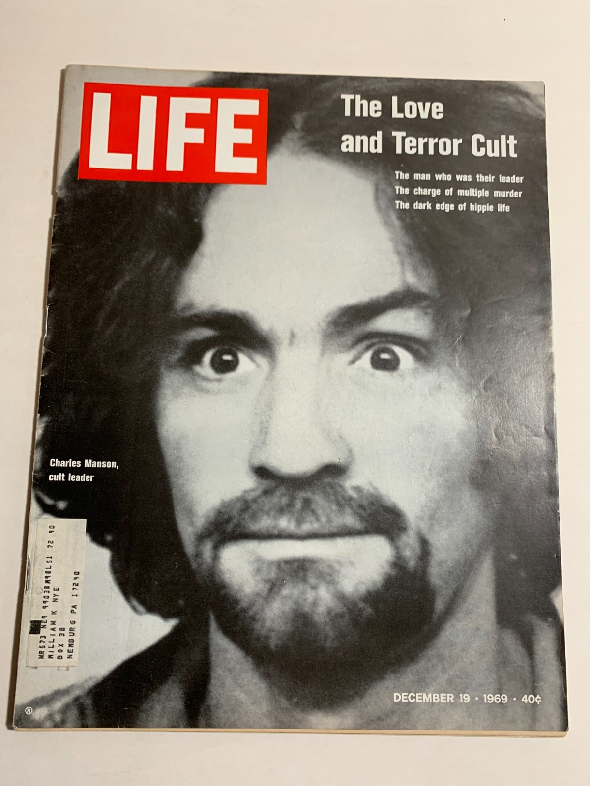 LIfe Magazine December 19 1969 Charles Manson Cover M0009