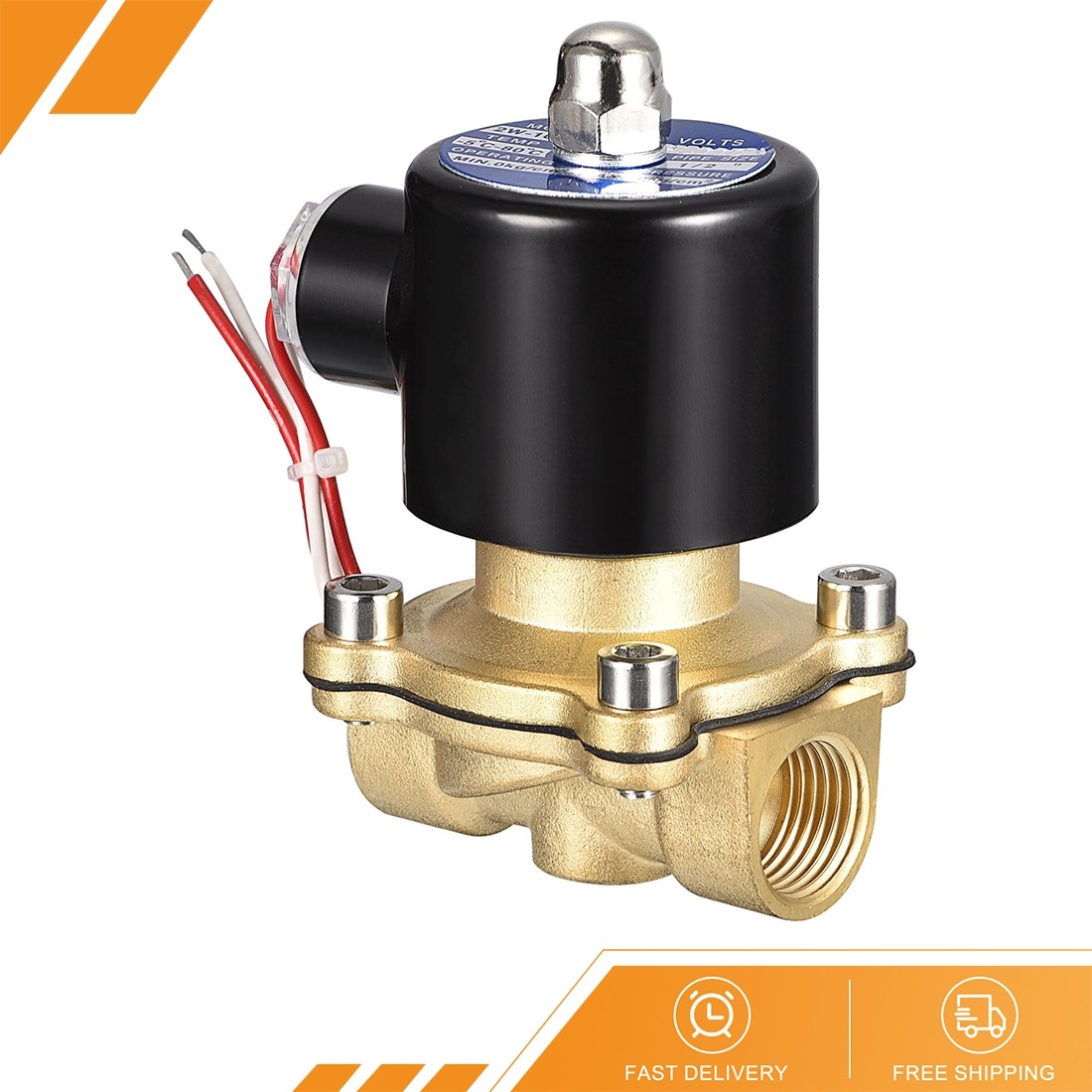 1 x Brass Electric Solenoid Valve 1/2 1 x Brass Electric Solenoid Valve 1/2