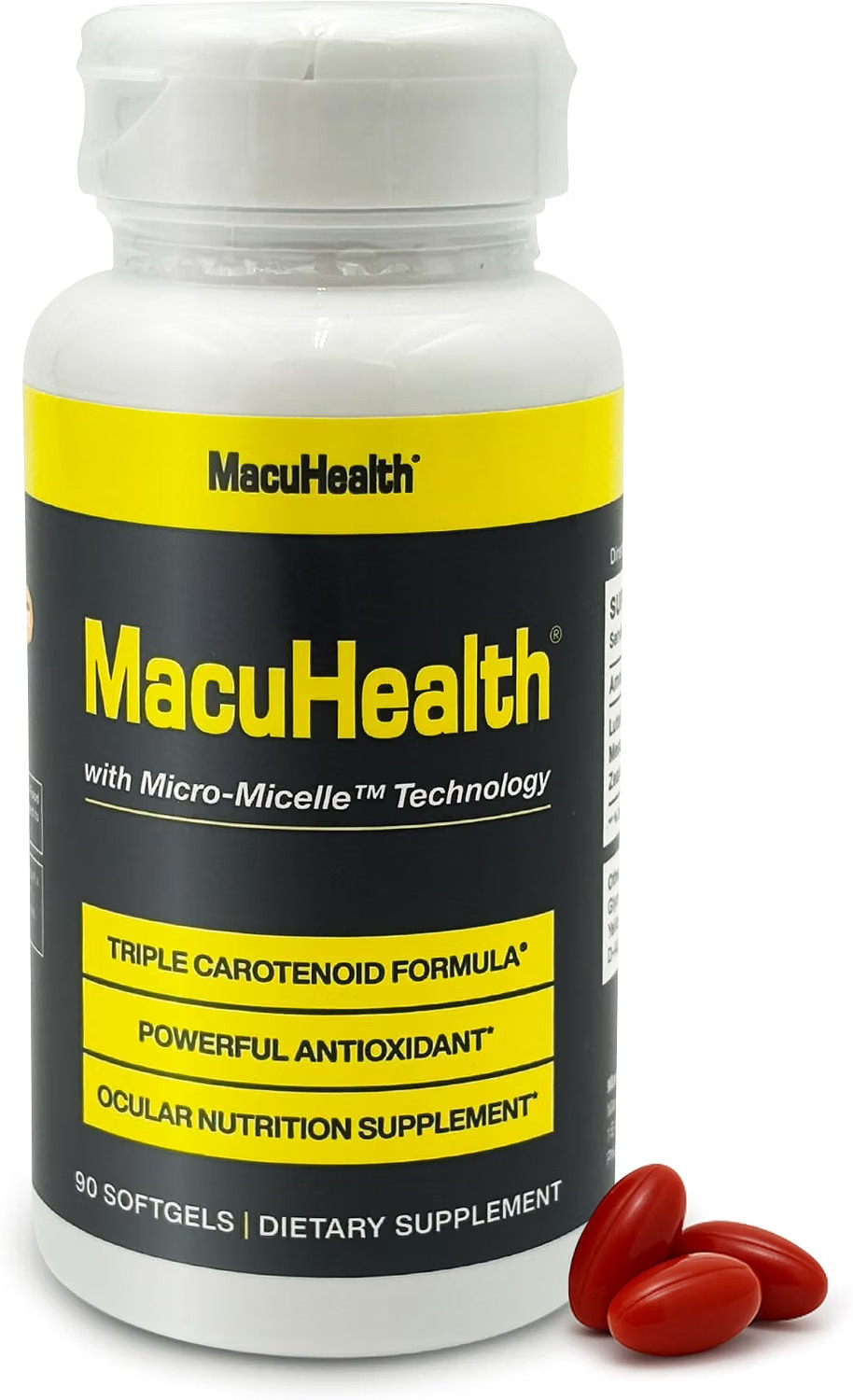 Triple Carotenoid Eye Vitamins MacuHealth 90 Softgels Lutein Zeaxanthin EXP 2027