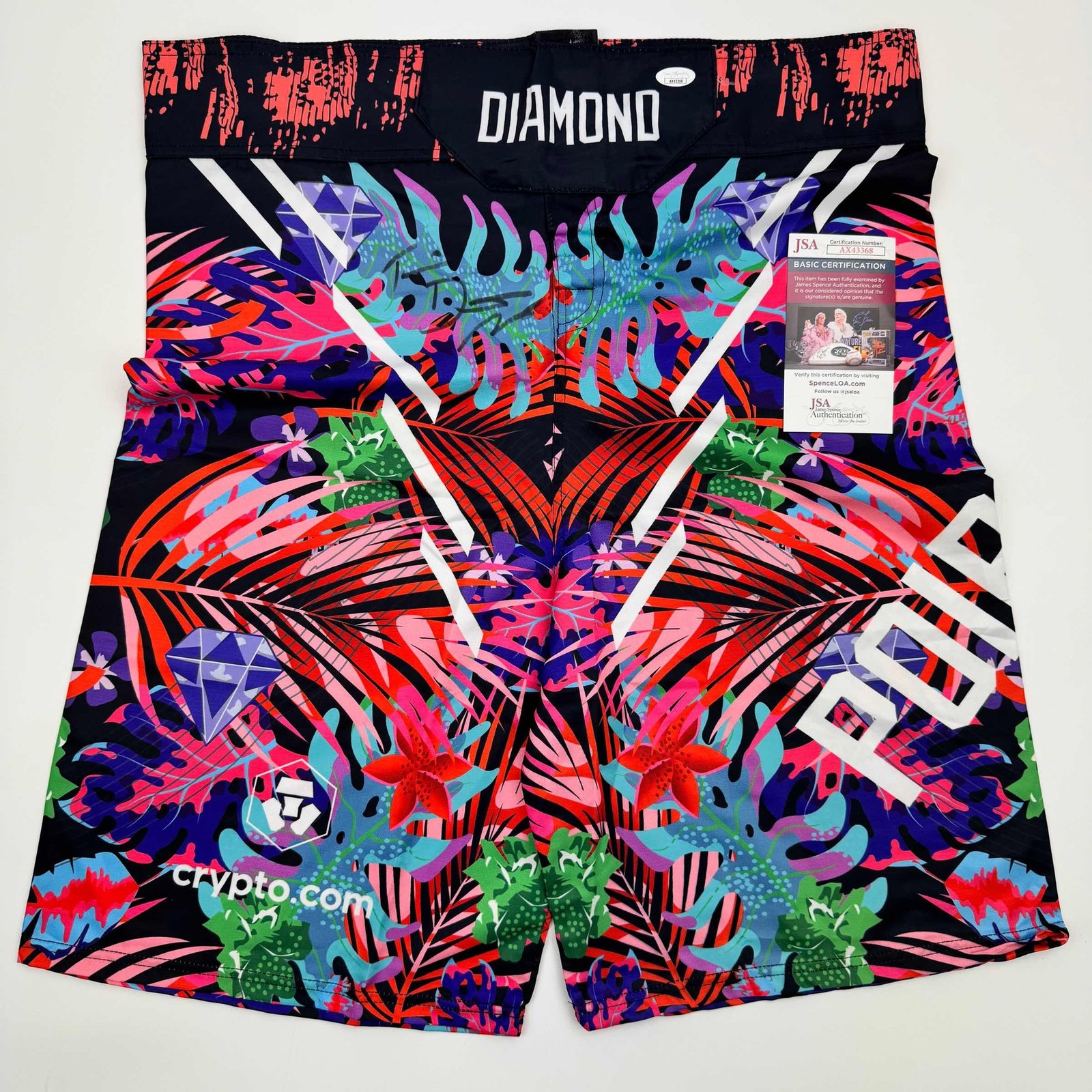 Autographed/Signed Dustin Poirier UFC Trunks Shorts Ultimate JSA CO Autographed/Signed Dustin Poirier UFC Trunks Shorts Ultimate JSA CO