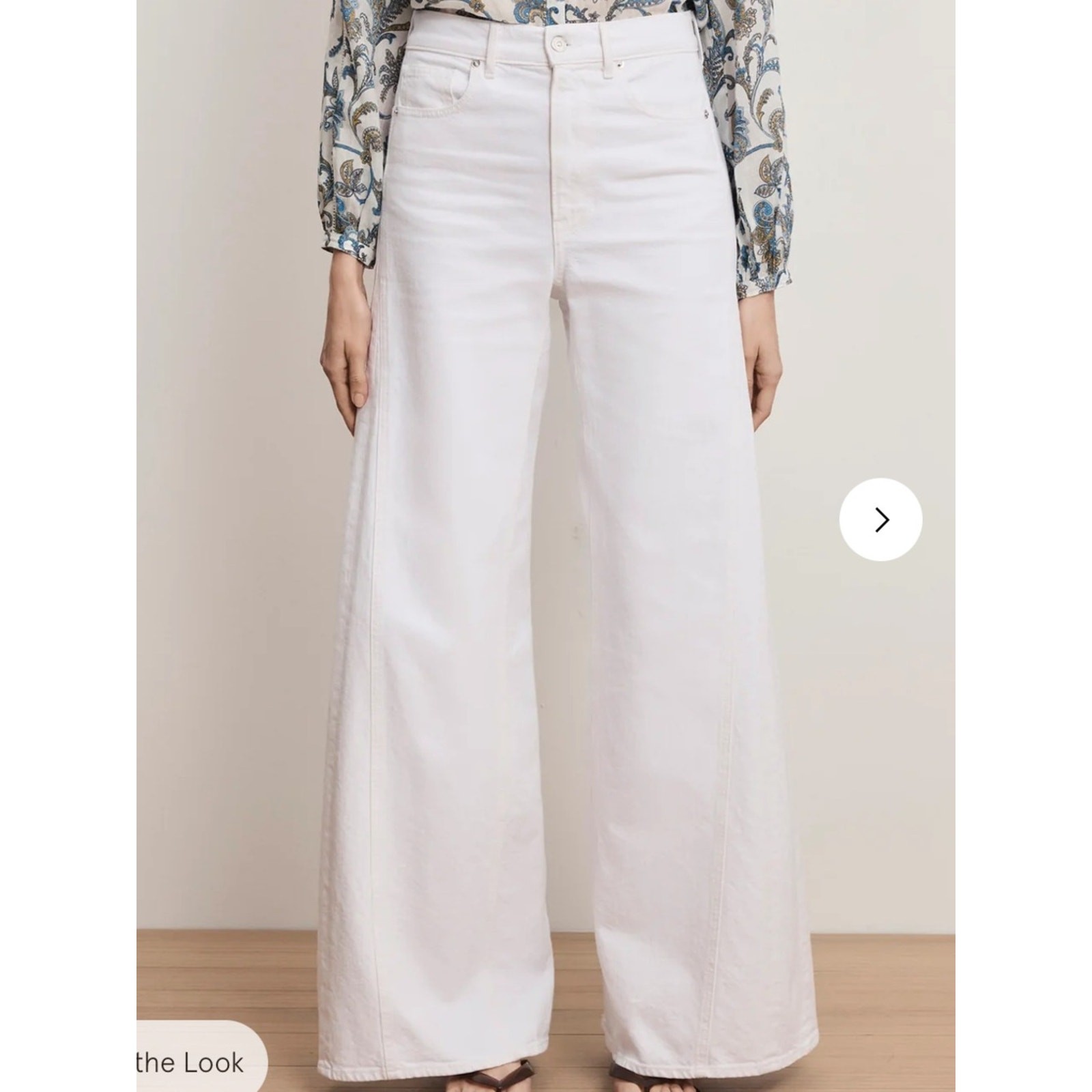 Veonica Beard Vicki Extra Wide Leg Jeans in White Veonica Beard Vicki Extra Wide Leg Jeans in White