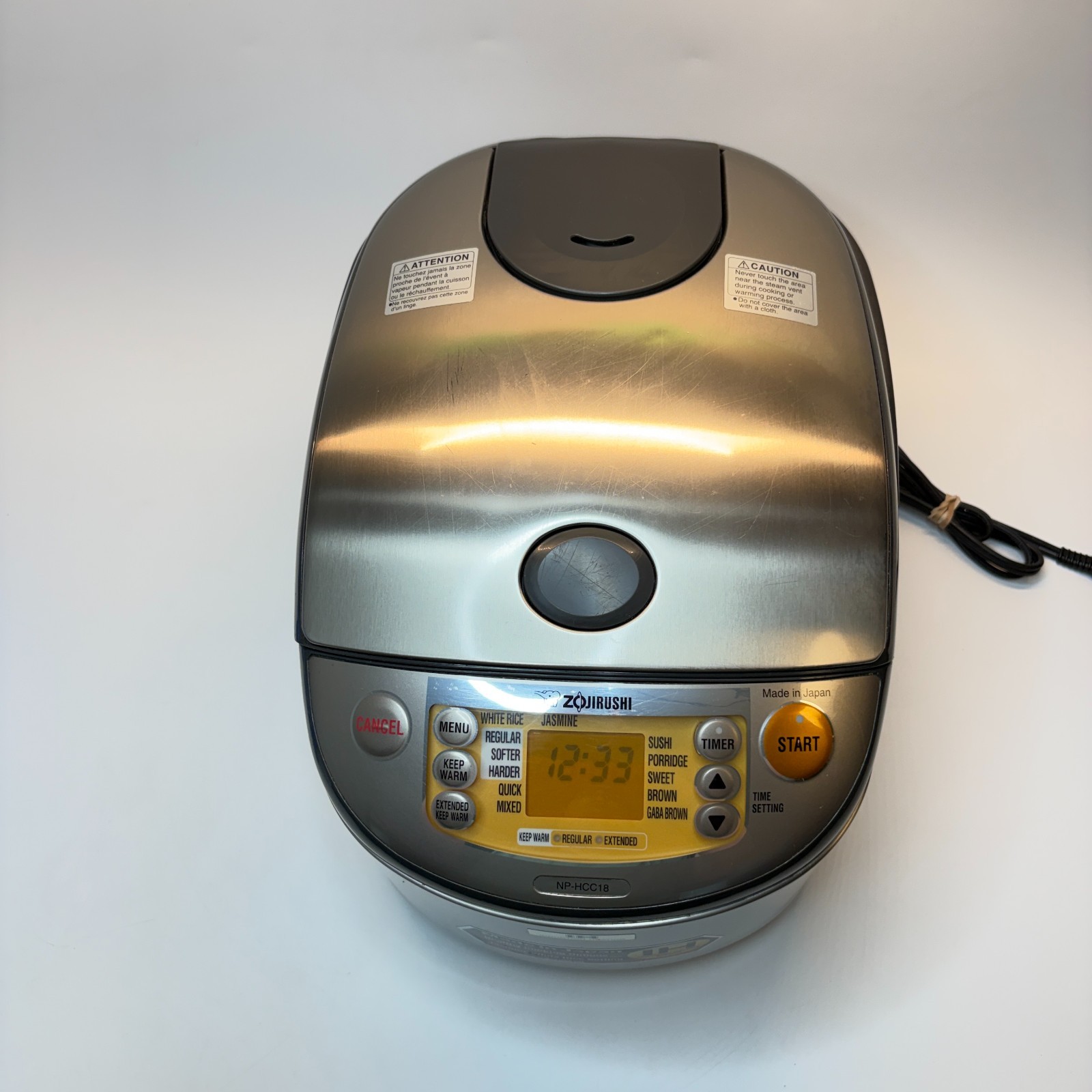 ZOJIRUSHI 10 Cup Induction System Rice Cooker and Warmer NP-HCC18  Gray/Silver
