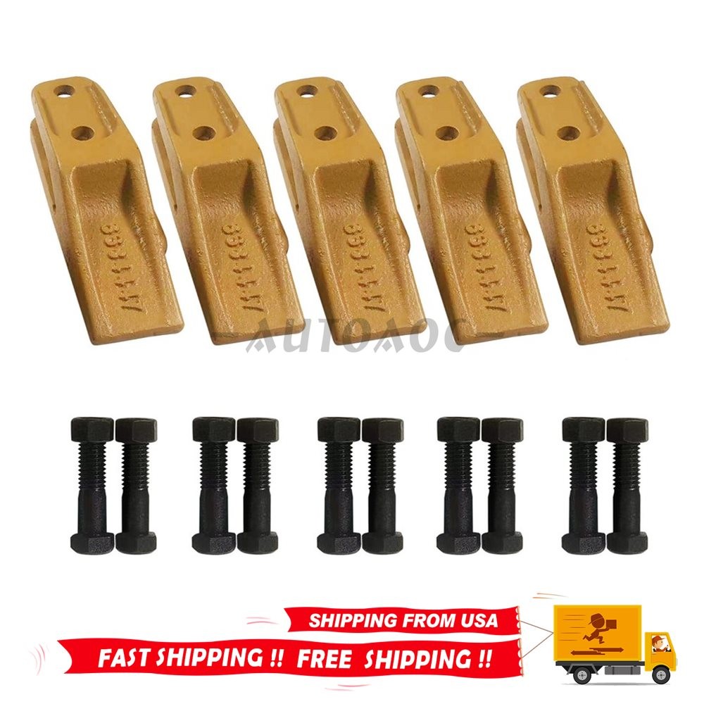 6684447 Skid Steer Bucket Unitooth Trenching Bucket Teeth with 10x Bolts & Nuts