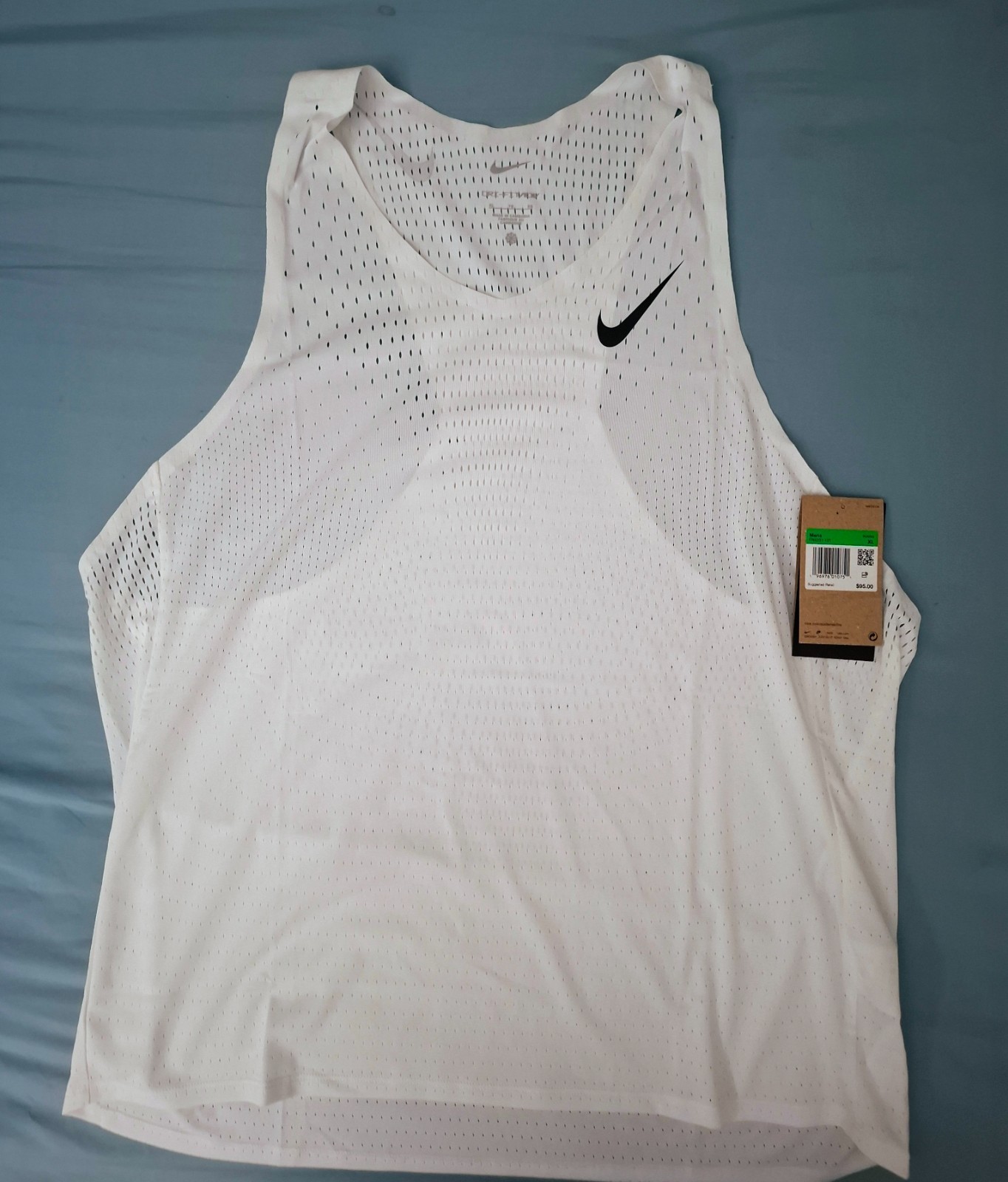 Nike, Men-XL(slim), AeroSwift DRI-FIT ADV singlet, white Nike, Men-XL(slim), AeroSwift DRI-FIT ADV singlet, white
