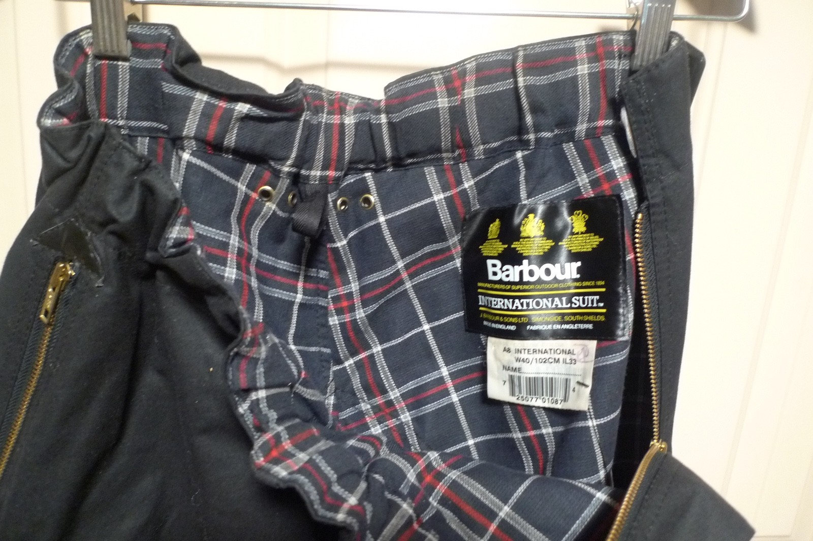 BARBOUR-- A8 INTERNATIONAL MOTORCYCLE  WAXED COTTON  PANTS--MADE IN UK---W40