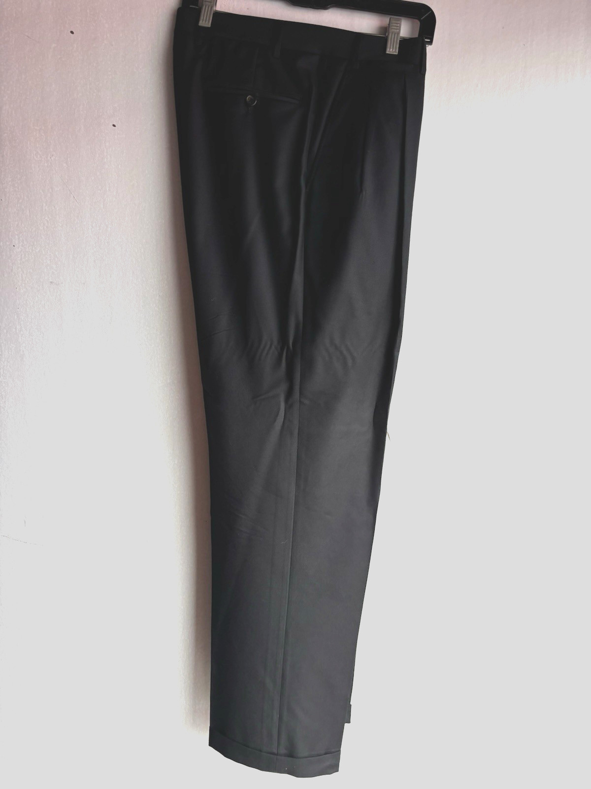 ⭐️  CANALI  BLACK PLEATED    DRESS PANTS TROUSER   32