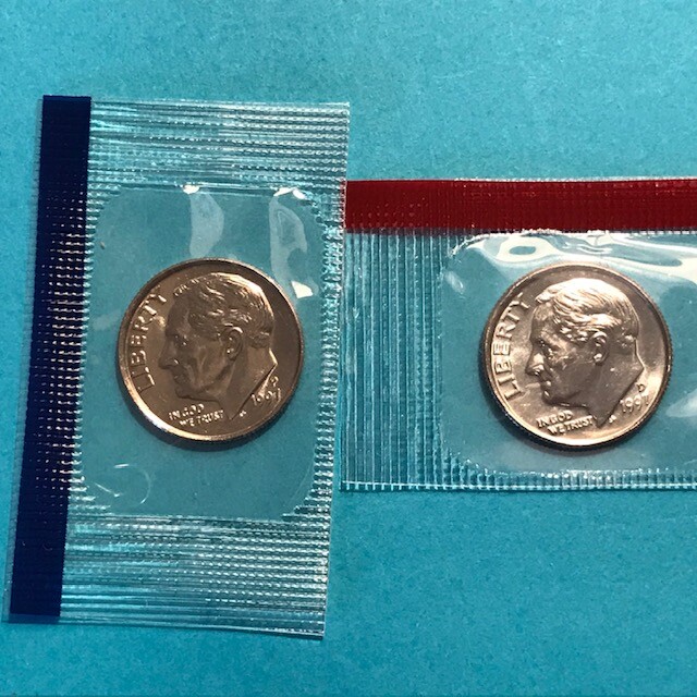 1997 P&D Roosevelt Dime  in US Mint Cello Unc   