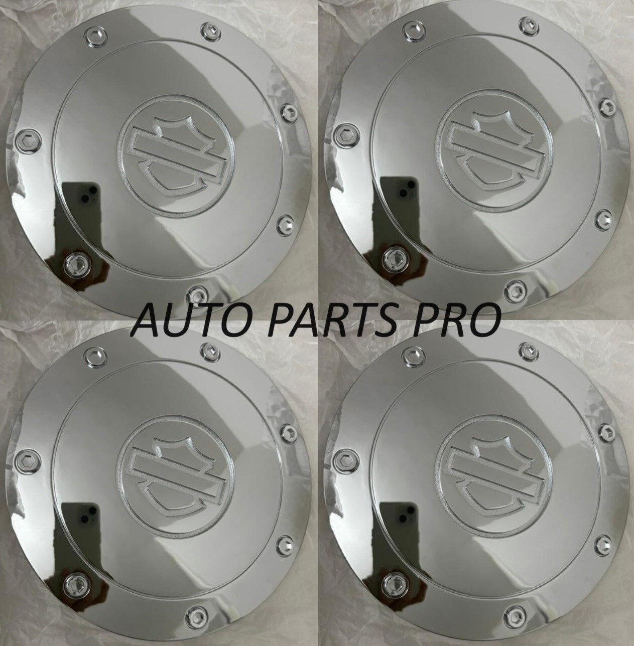 4pcs.2001-2003 Ford F-150 Harley Davidson Chrome Wheel Cover Center Hub Caps NEW