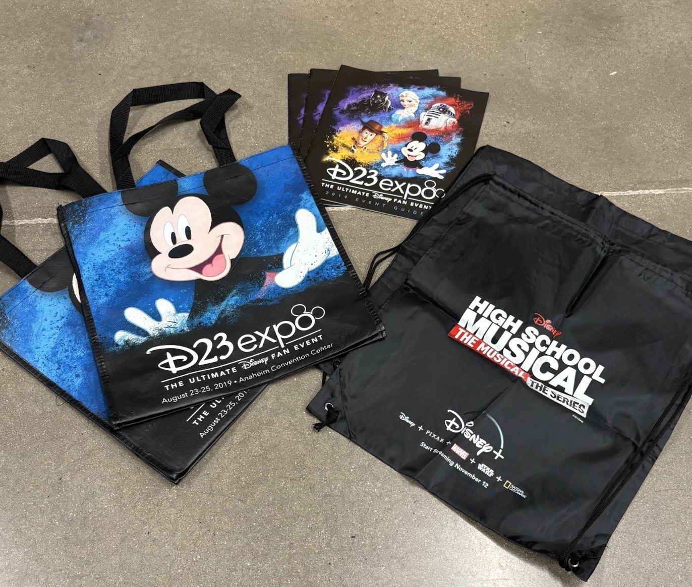 D23 Disney Expo Promo Bag Disney Plus Highschool Musical Drawstring Booklet HSM