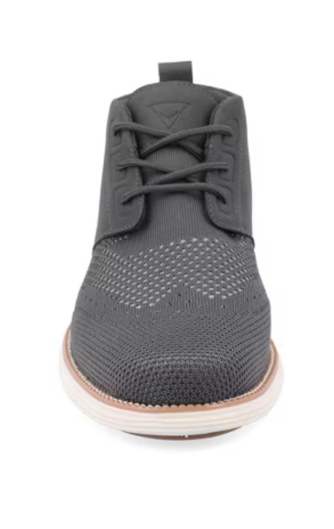 Vance Co. Barett Tru Comfort Foam knit lace-up chukka boot in grey, Men’s US10.5