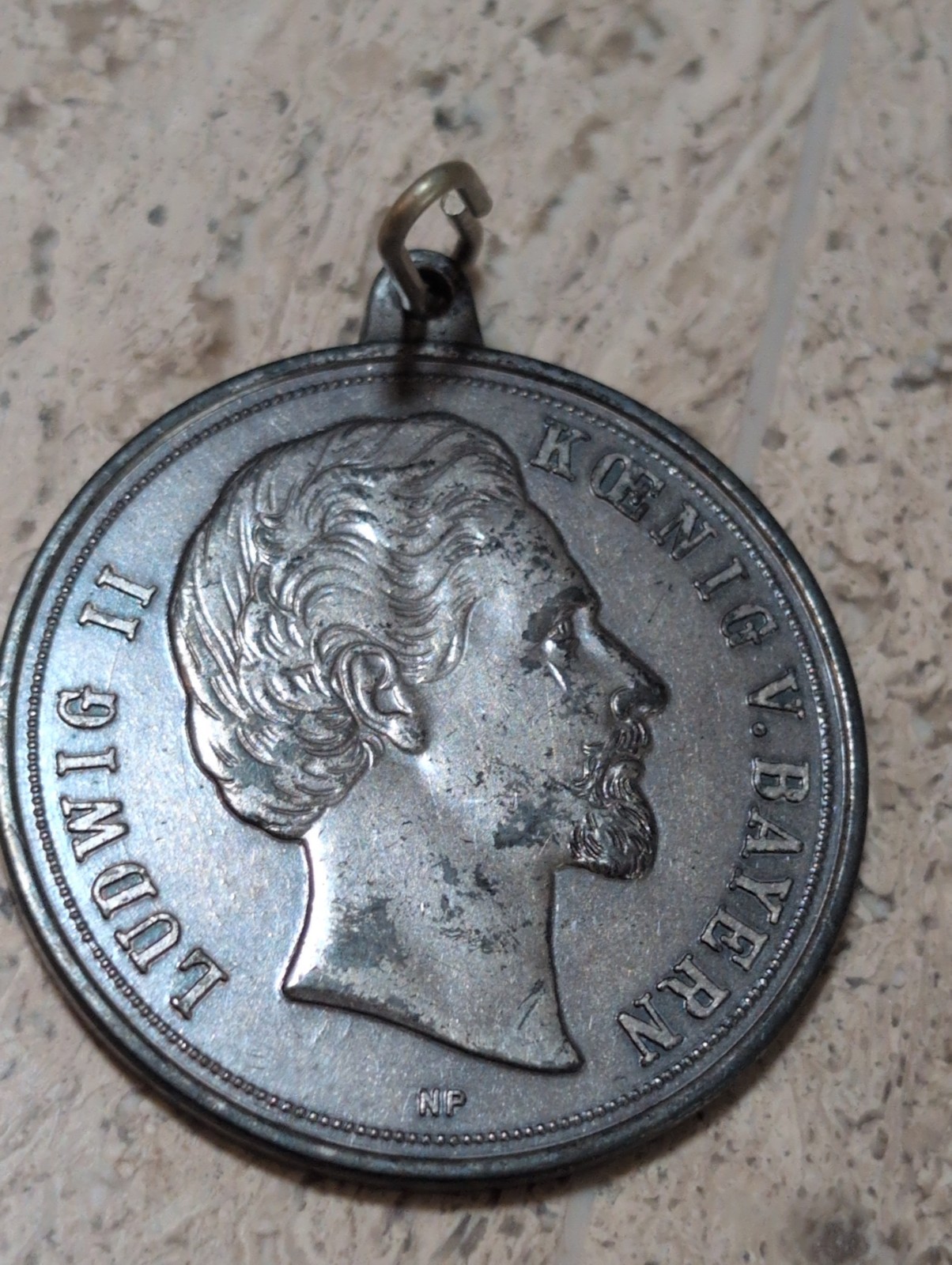 1845-1886 Ludwig II Koenig King of Bayern Bavaria Medal 1845-1886 Ludwig II Koenig King of Bayern Bavaria Medal