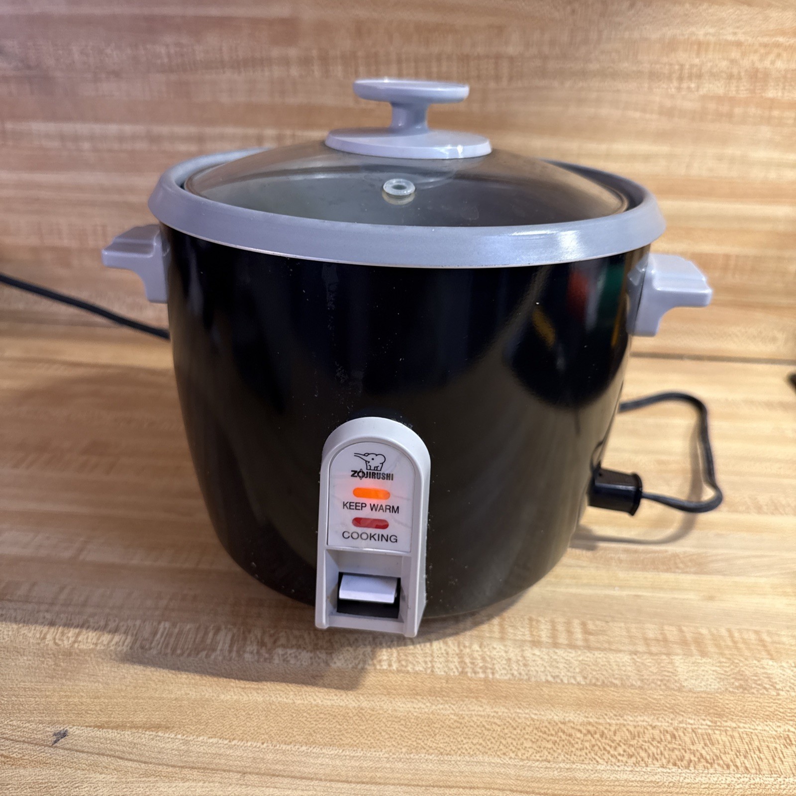 Zojirushi 6 Cup Rice Cooker Black NHS-10 Tested Works with Power Cord