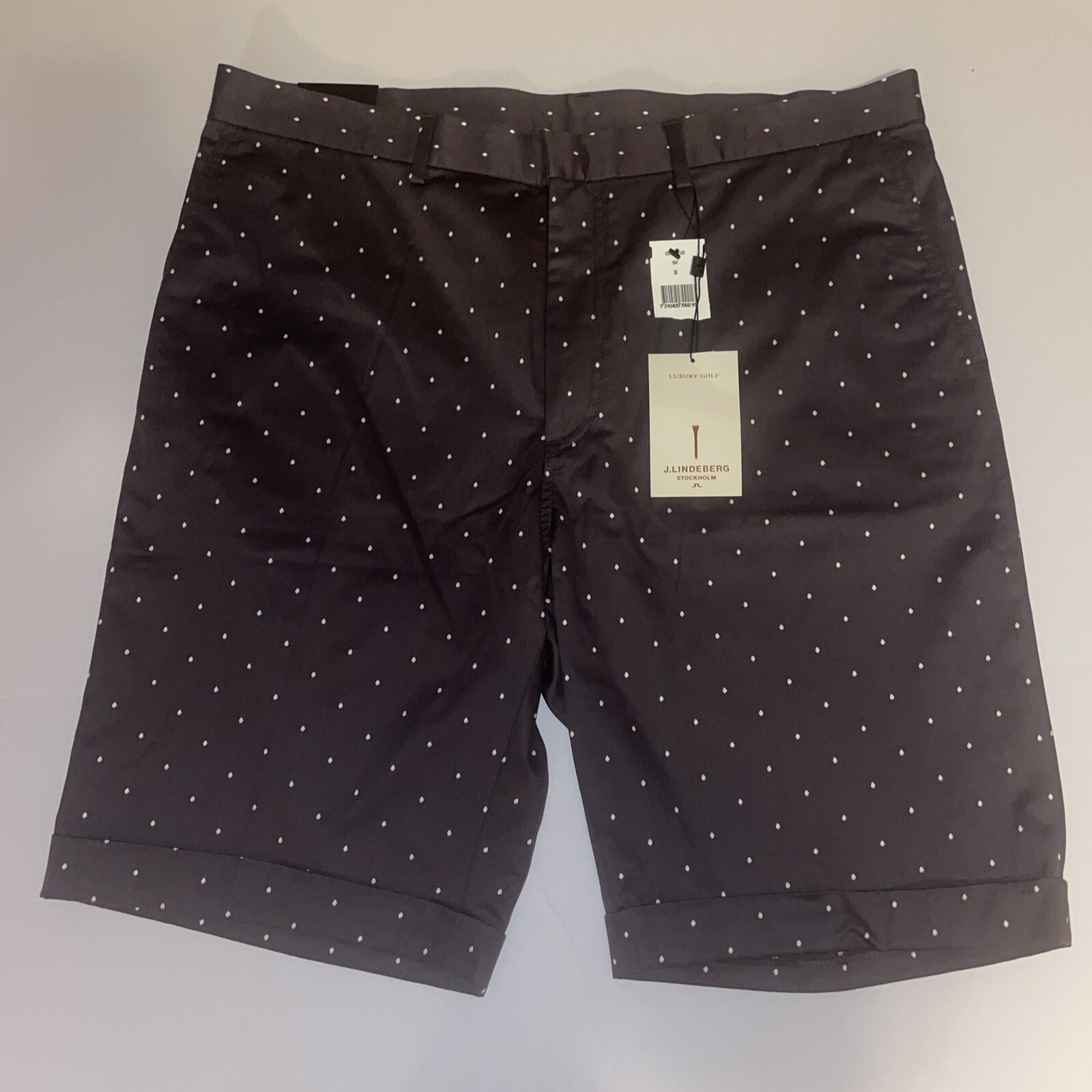 NWT’S J. LindebergStockholm Men’s Golf Shorts Brown With White Dots Size 36 NWT’S J. LindebergStockholm Men’s Golf Shorts Brown With White Dots Size 36