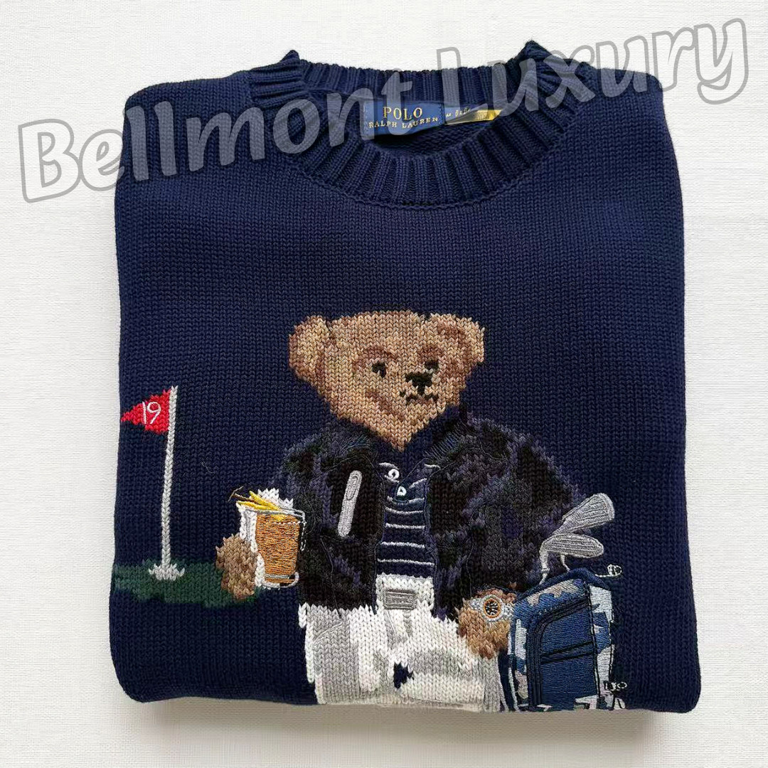POLO RALPH LAUREN Navy Polo Bear Golfer Knit Pullover Men\'s Size XL NWT POLO RALPH LAUREN Navy Polo Bear Golfer Knit Pullover Men\'s Size XL NWT