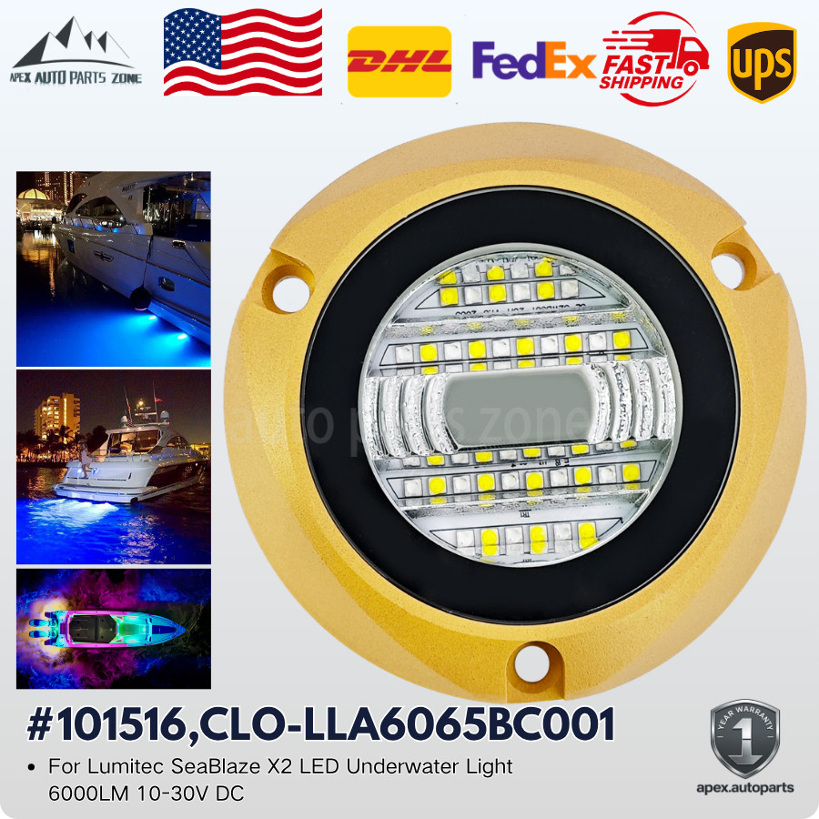 For Lumitec SeaBlaze X2 LED Underwater Light 101516 CLO-LLA6065BC001 6000LM NEW