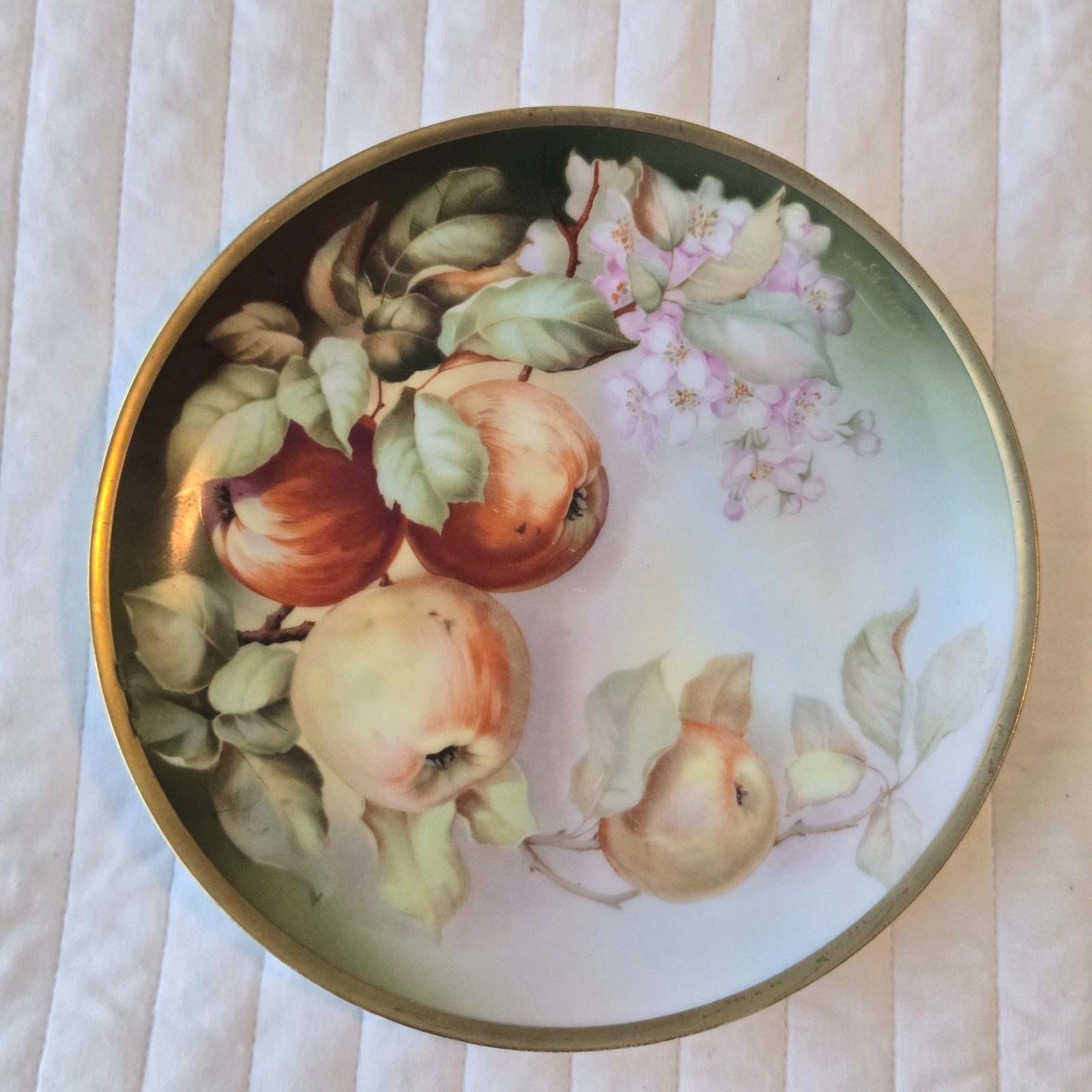 Antique VTG Thomas Sevres Bavaria - Hand Painted Plate 8.5\ Antique VTG Thomas Sevres Bavaria - Hand Painted Plate 8.5\