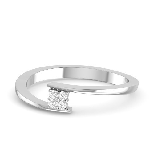 925 Sterling Silver Elegant 1.5 MM  Cubic Zirconia Premium Adjustable Ring