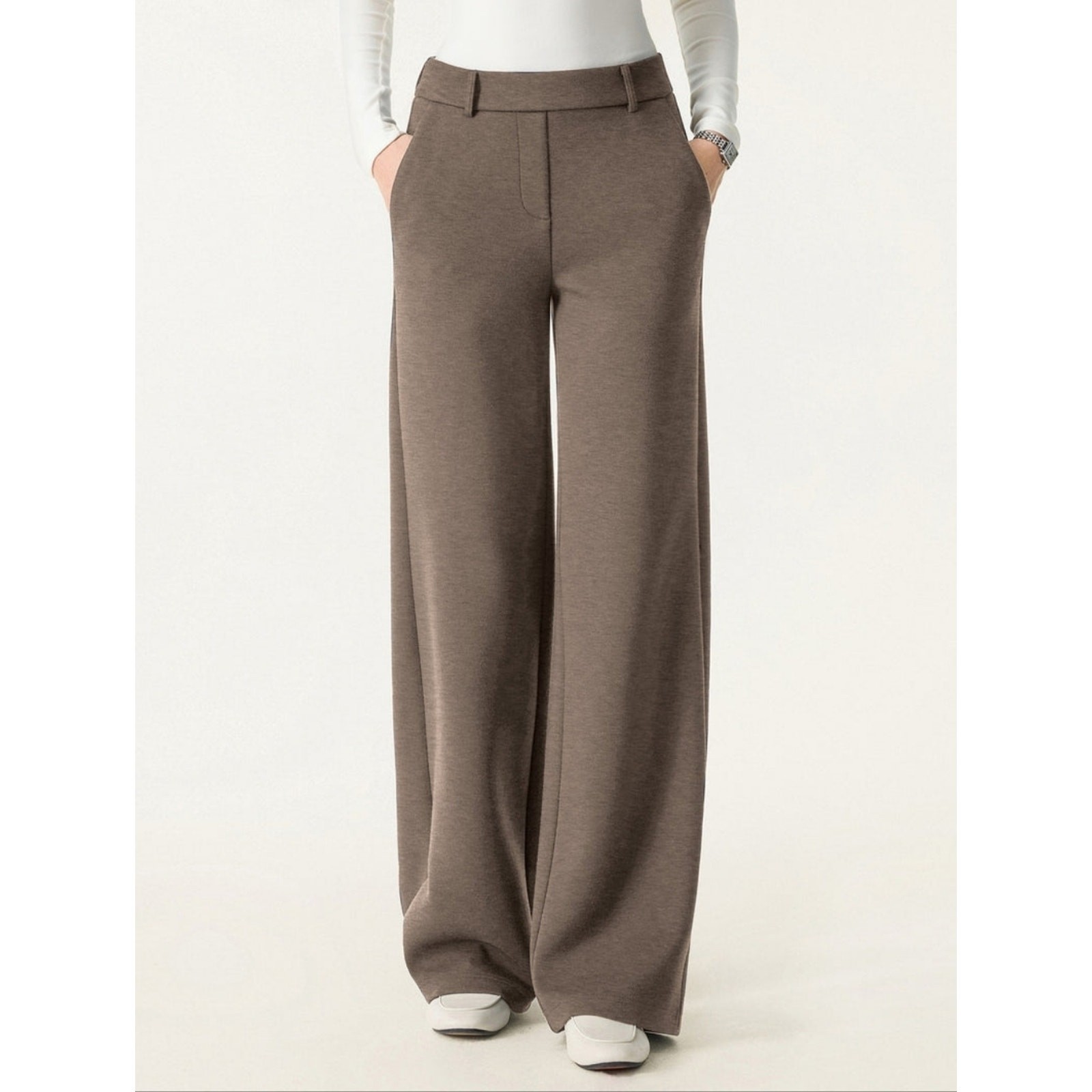 OGL FuzzLuxe Heather Scuba Knit Straight Leg Pants - Size M