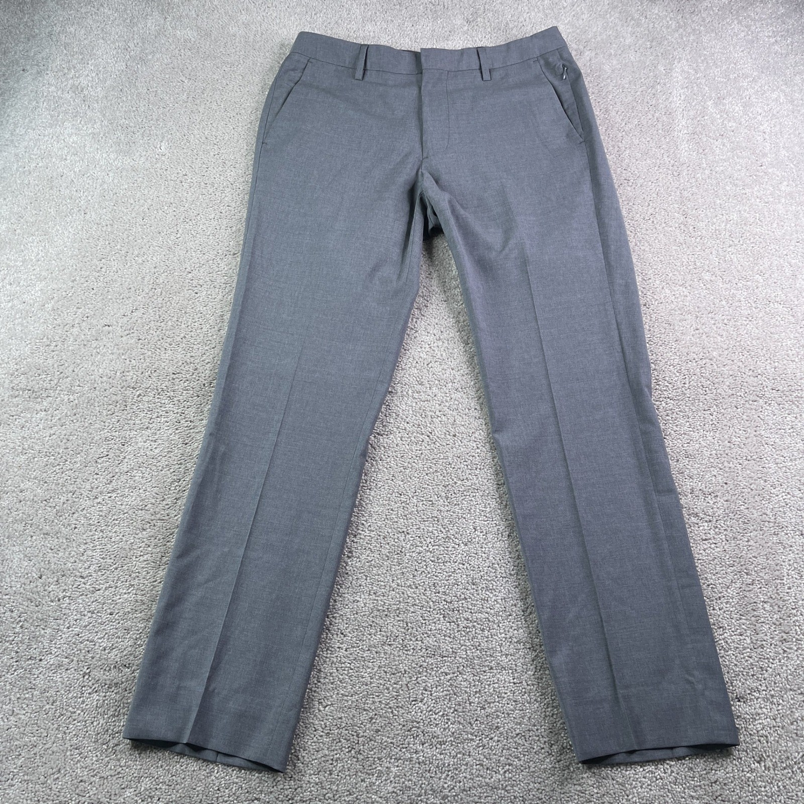 Bonobos Pants Mens 31x30 Grey Slim Fit Wool Blend Stretch Business Trousers