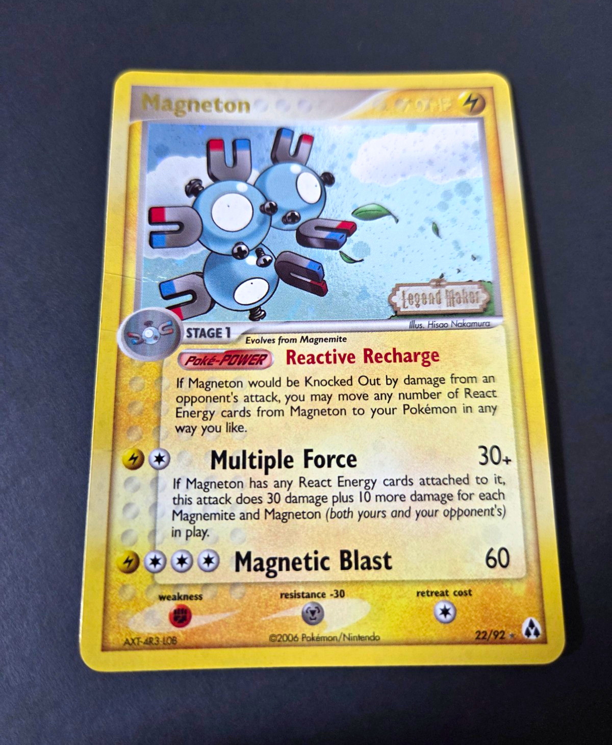 The Pokémon Company Magneton 22/92 EX Legend Maker Reverse Holo